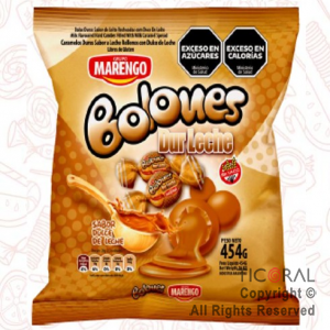 CARAMELO BOLONES DULCE DE LECHE 50 UNIDADES 454 GR x 1